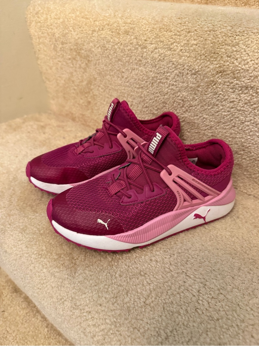 Puma Running Shoes in Deep Magenta and Light Pink